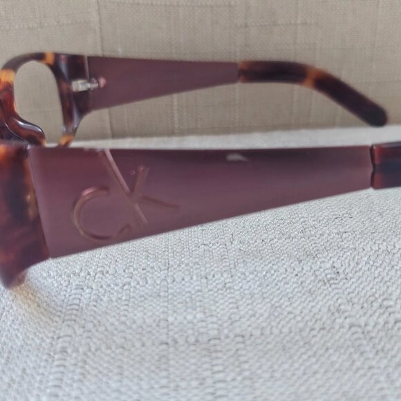CK Calvin Klein Women Eyeglasses Sunglasses Frame Brown Tortoise Glasses - Picture 11 of 11